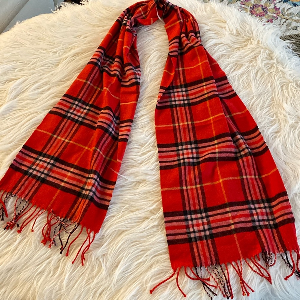 100% Cashmere plaid scarf